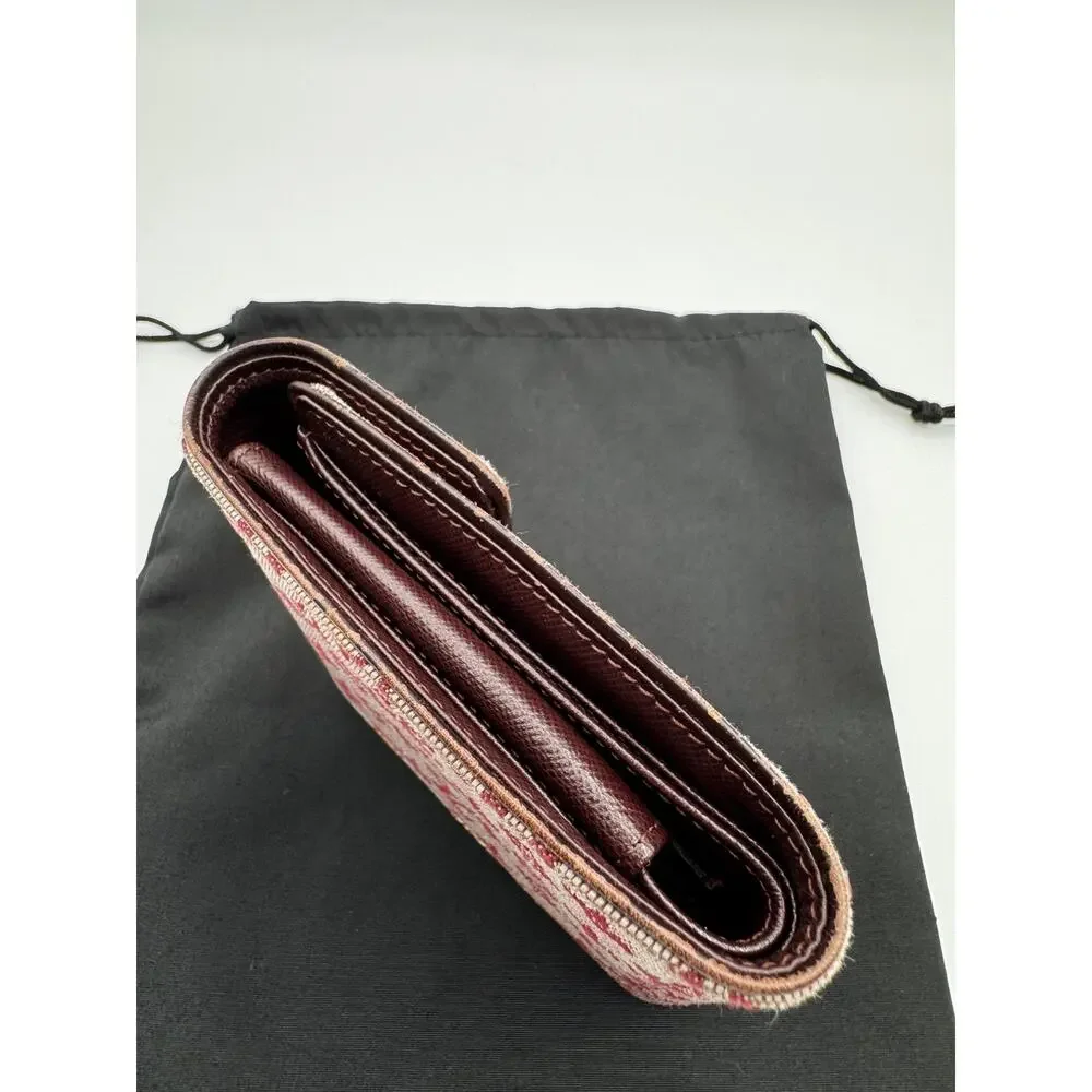 Louis Vuitton Monogram Mini Lin Red Canvas Compact Wallet Bifold Made in France - Picture 8 of 16